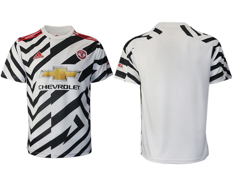 Men 2020-2021 club Manchester United away aaa version white Soccer Jerseys->customized soccer jersey->Custom Jersey
